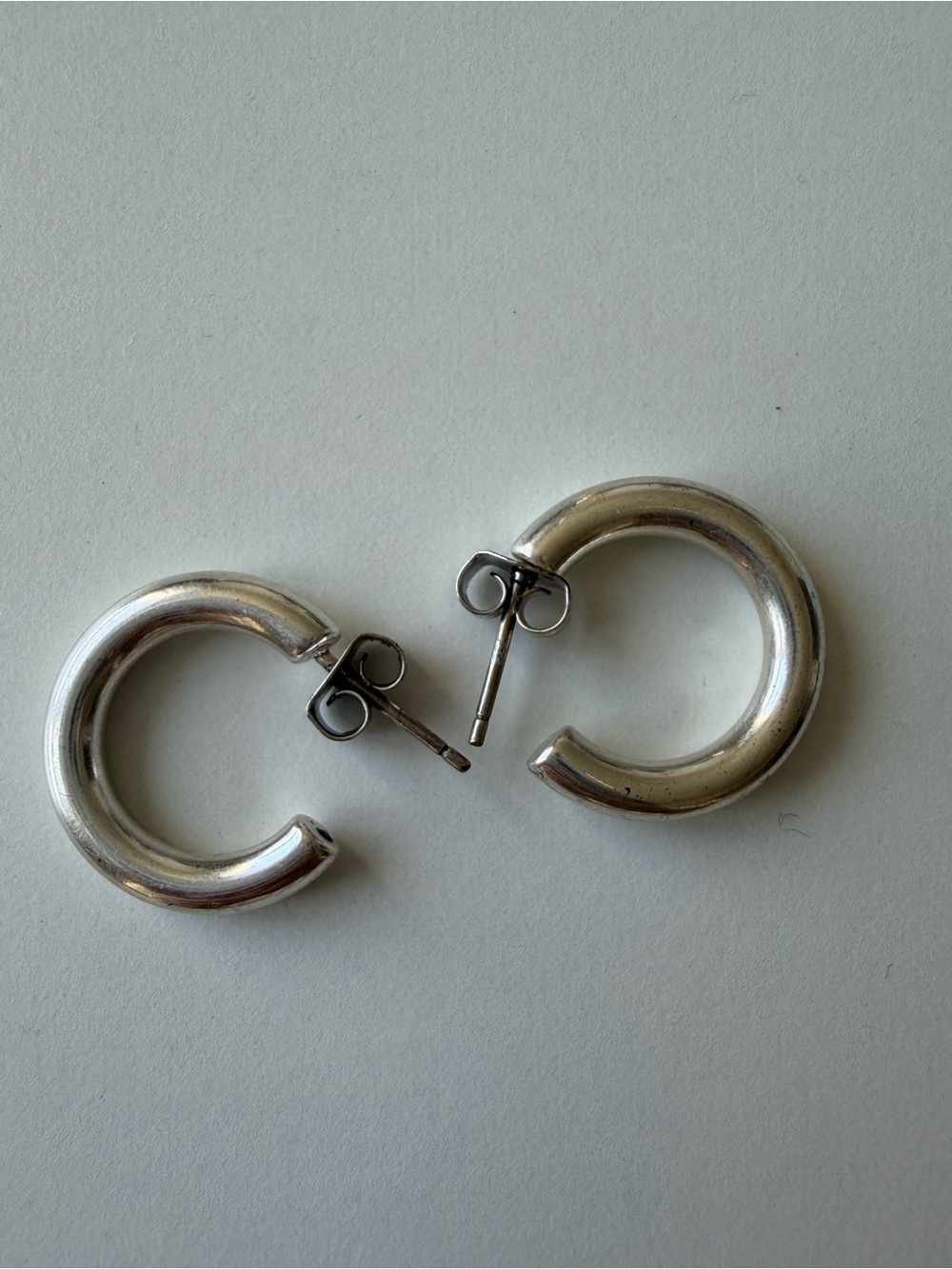 Chunky Silver Hoop Earrings